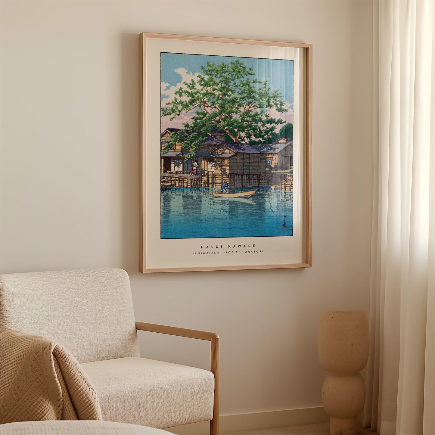 Hasui Kawase - Kuriwatashi Stop At Funabori Print