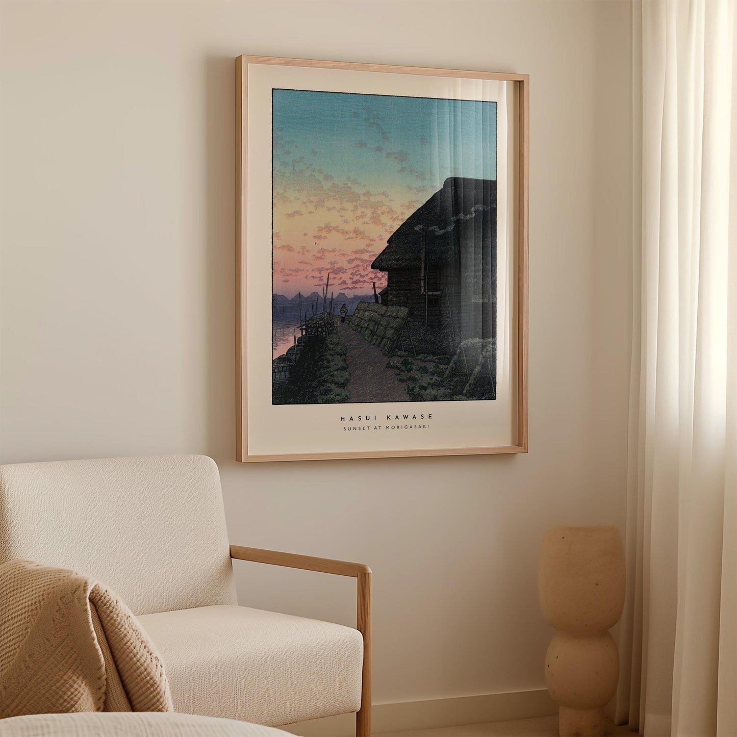 Hasui Kawase - Sunset Morigasaki Print