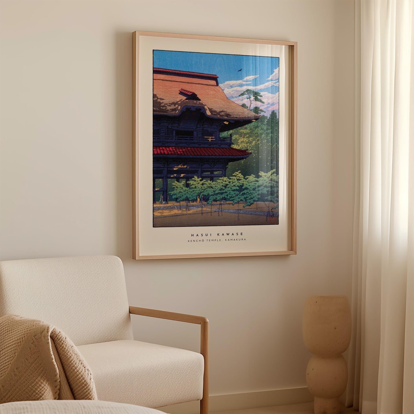 Hasui Kawase - Kencho Temple, Kamakura Print