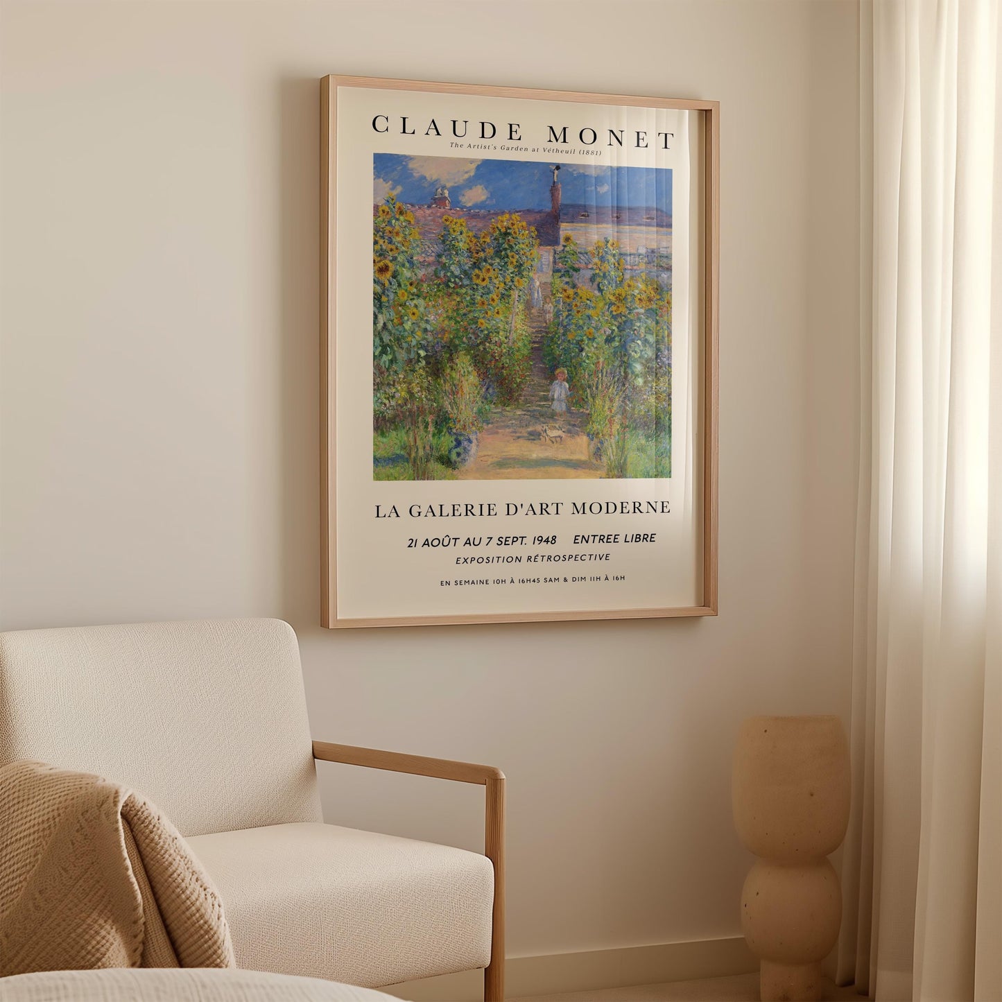 Monet - Garden at Vetheuil Print