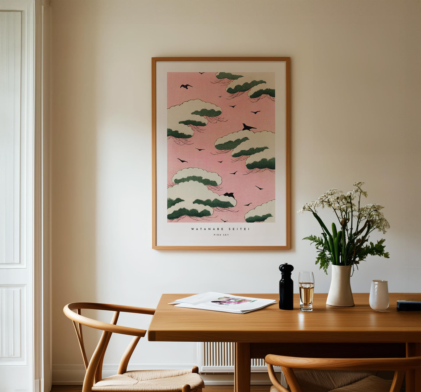 Watanabe Seitei - Pink Sky Print