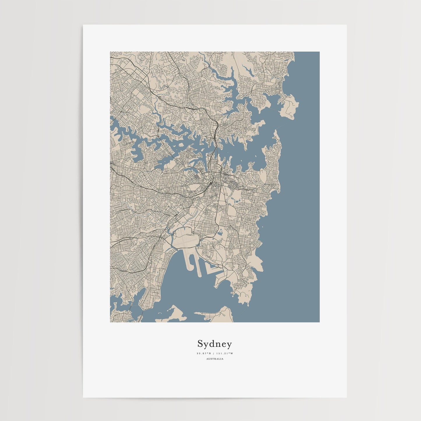 Sydney City Map Print