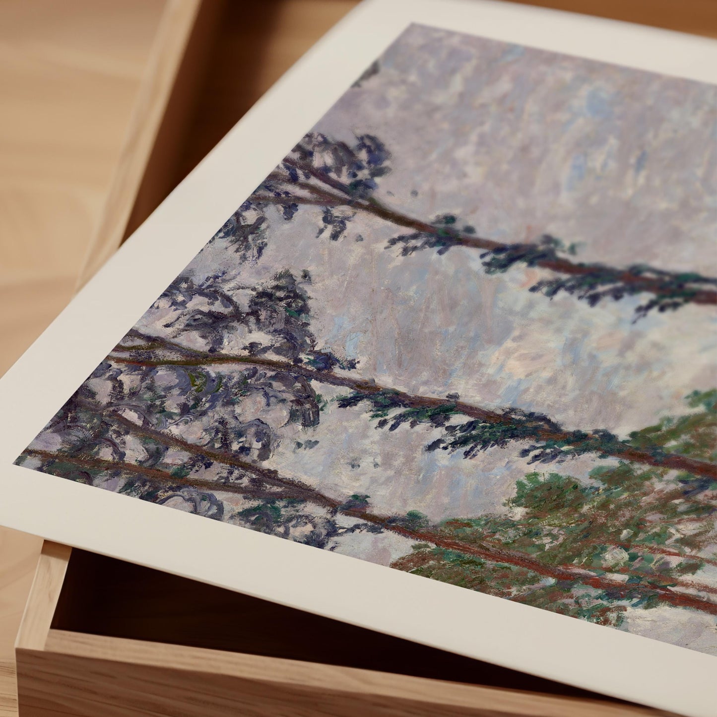 Monet - Wind Effect, Series of the Poplars Print