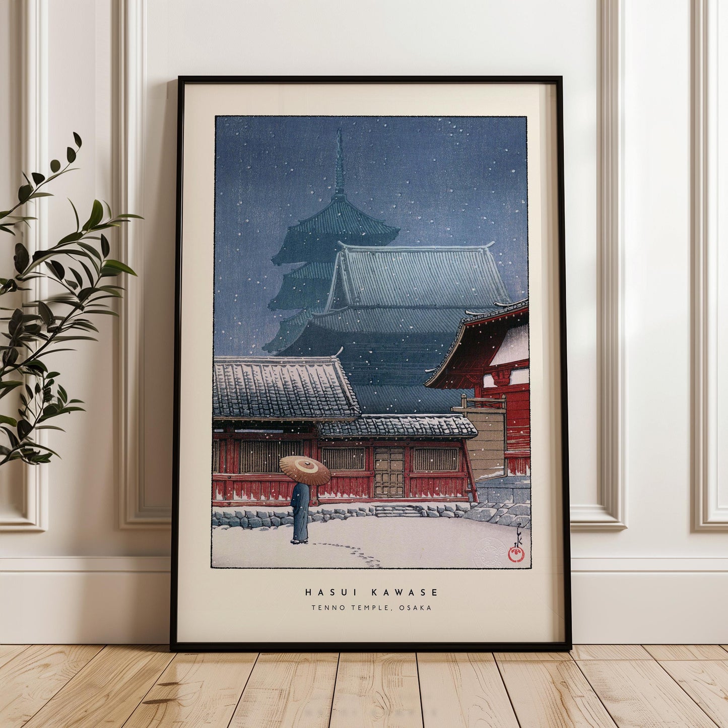Hasui Kawase - Tenno Temple, Osaka Print