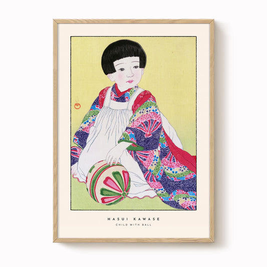Hasui Kawase - Child With Ball Print