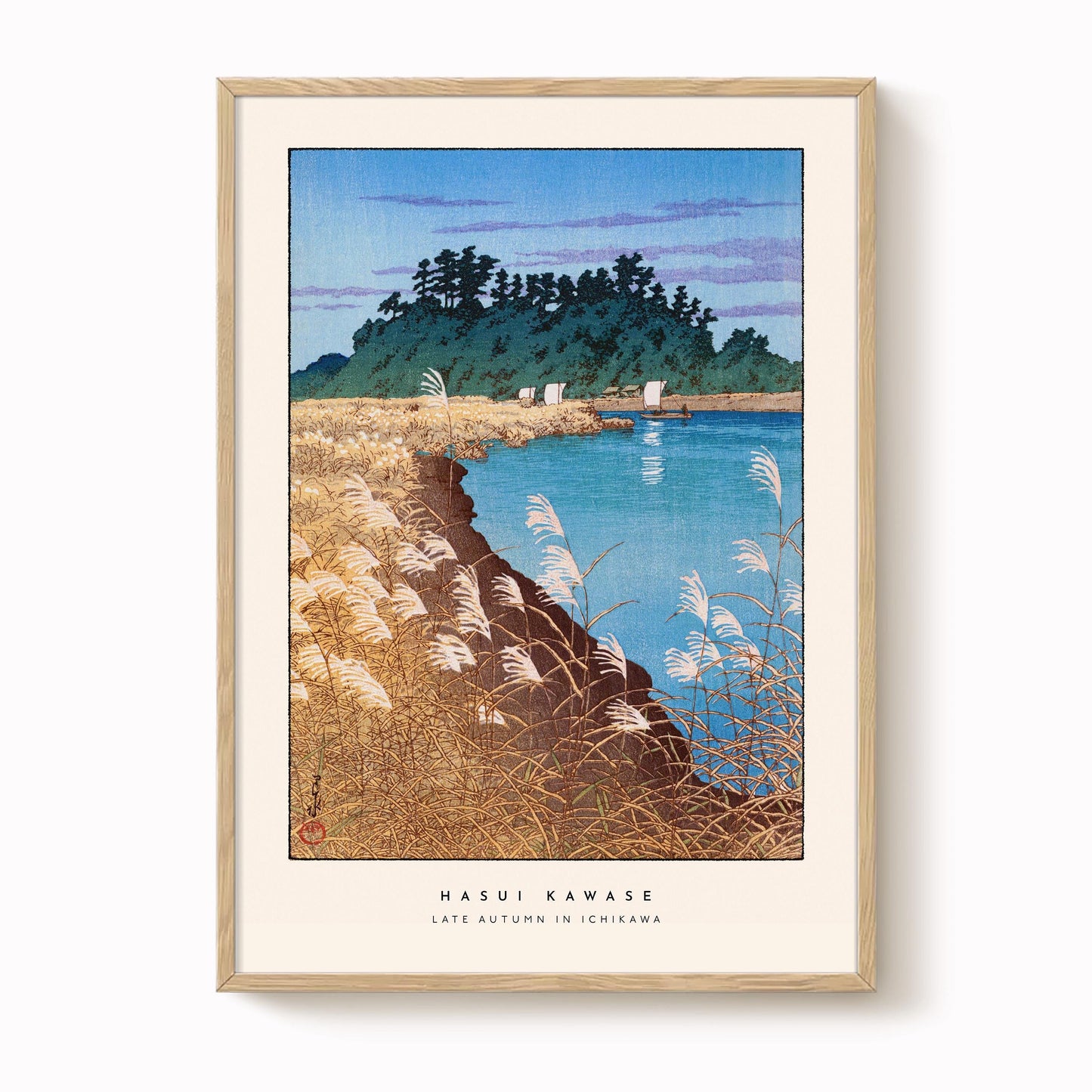 Hasui Kawase Japanese - Late Autumn In Ichikawa Print