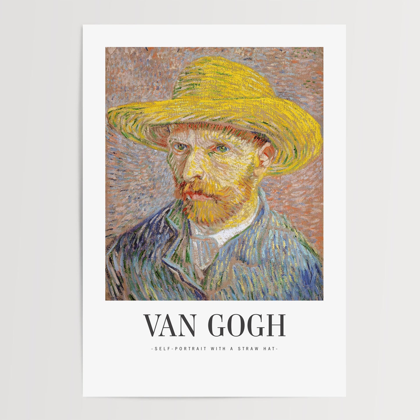 Van Gogh - Self-Portrait with Straw Hat Print