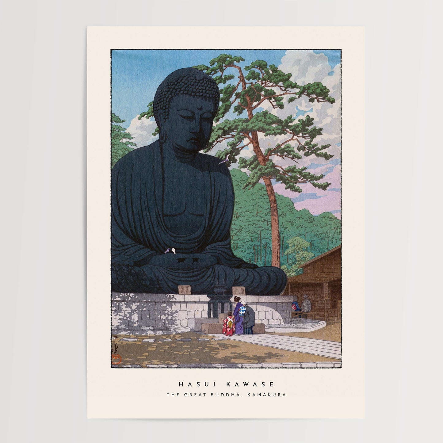 Hasui Kawase - The Great Buddha, Kamakura Print