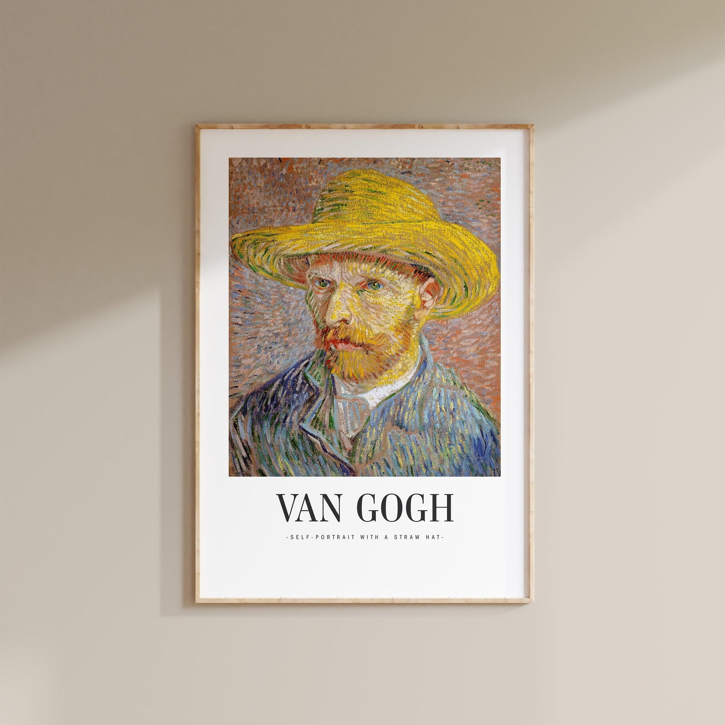Van Gogh - Self-Portrait with Straw Hat Print