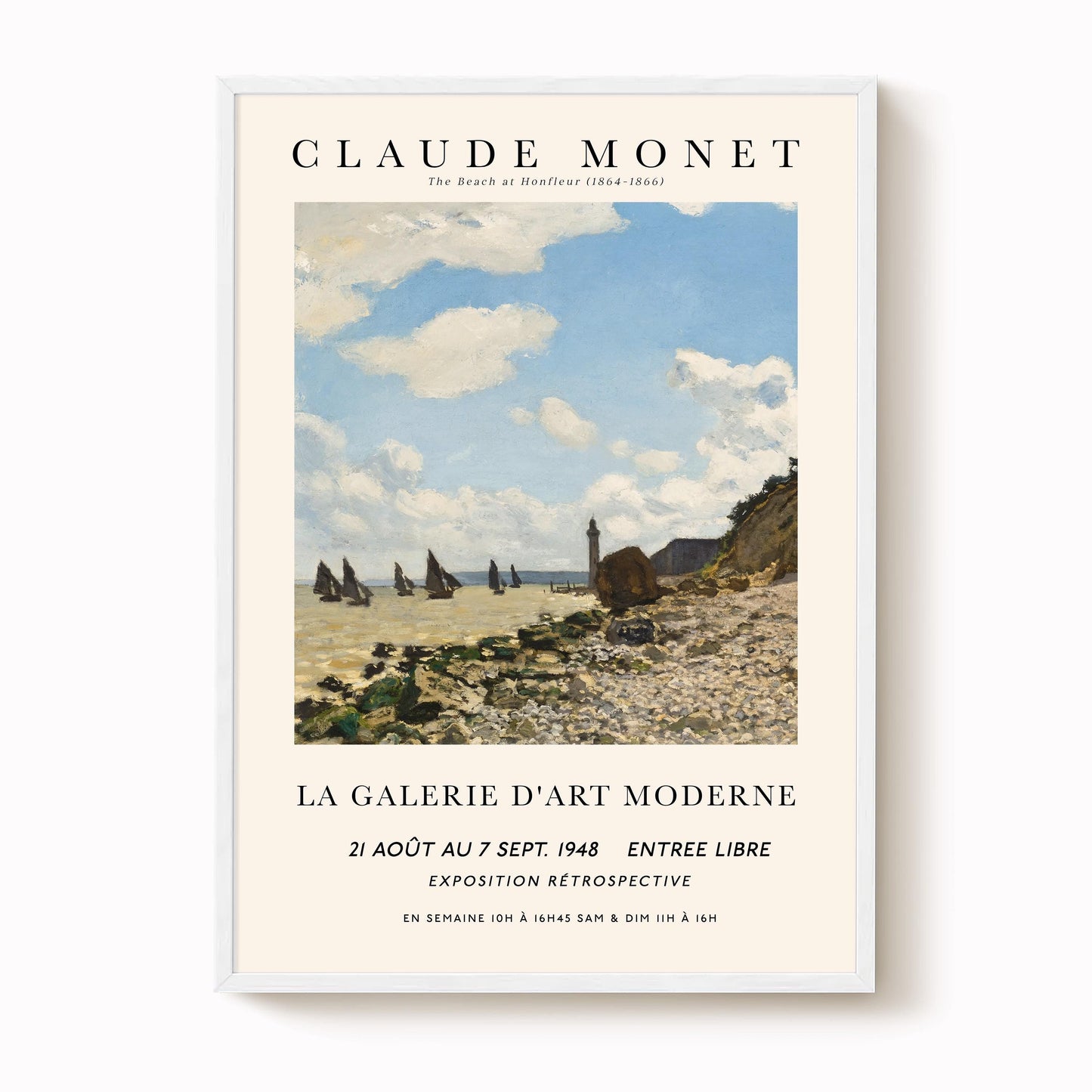 Monet - The Beach at Honfleur Print