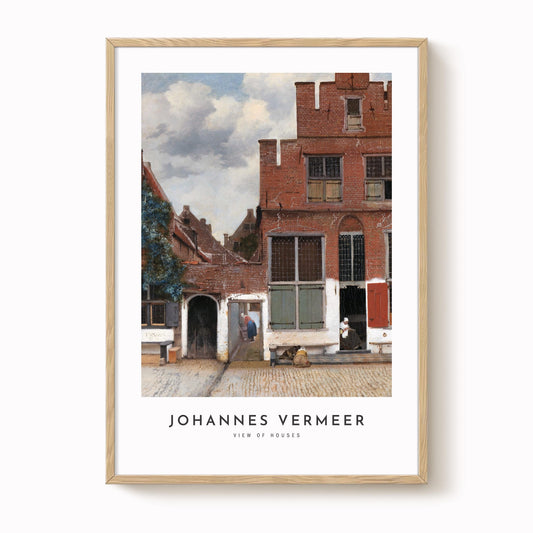 Johannes Vermeer -  View of Houses in Delft, Known as ‘The Little Street Print