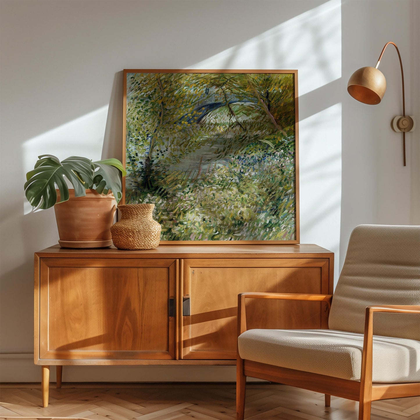 Van Gogh Wall – Riverbank In Springtime print