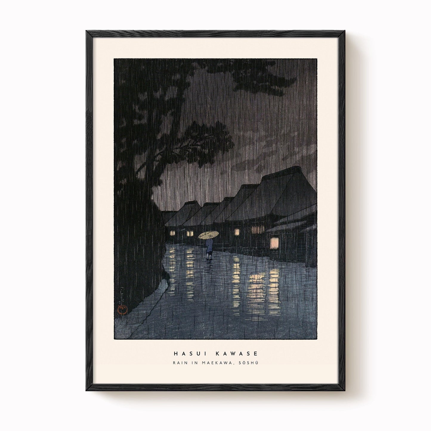 Hasui Kawase - Rain in Maekawa Print