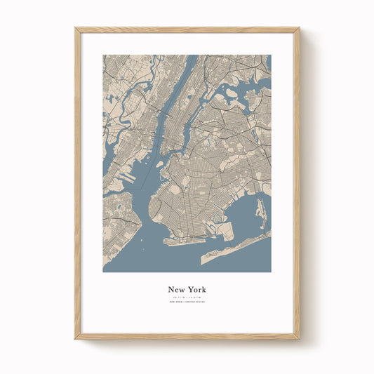 New York City Map Print