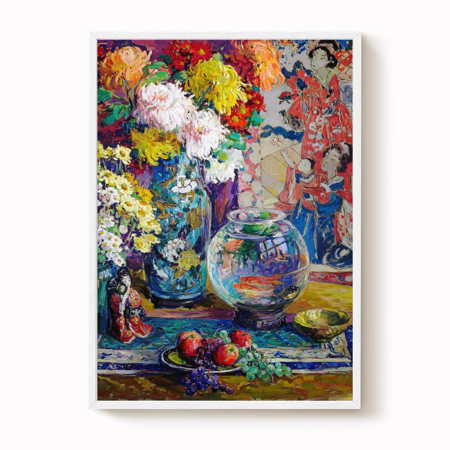 Fish, Fruit & Flowers Print