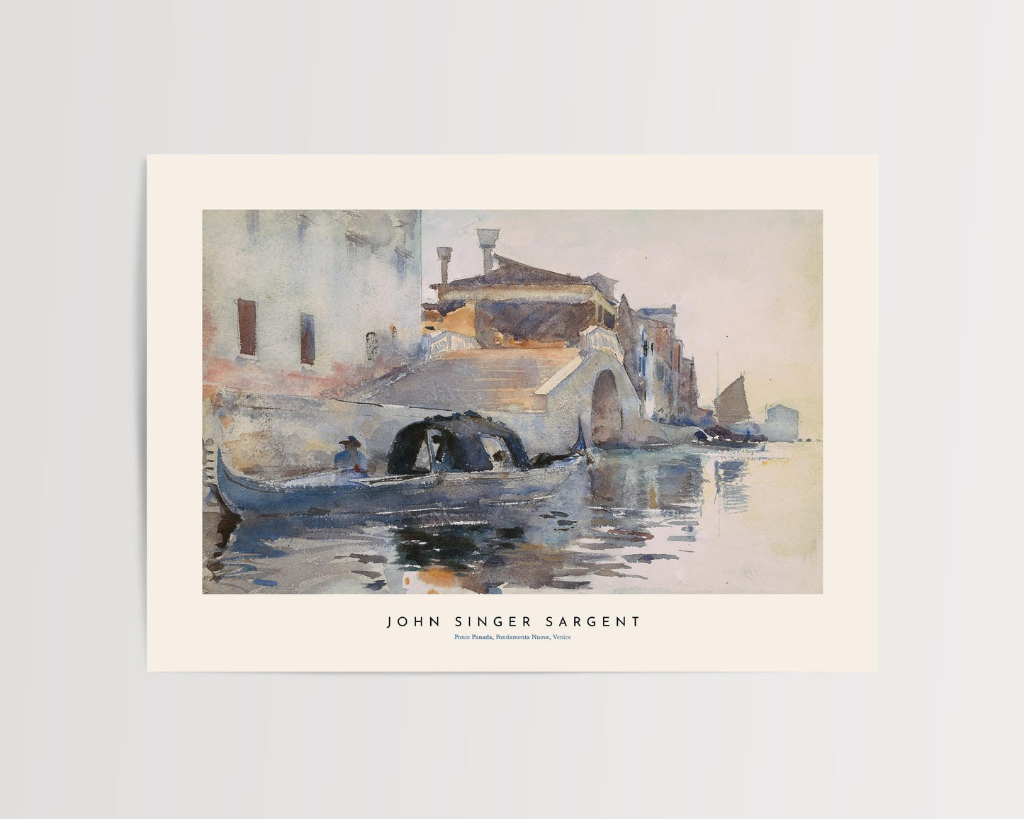 John Singer Sargent - Ponte Panada, Fondamenta Nuove, Venice Print