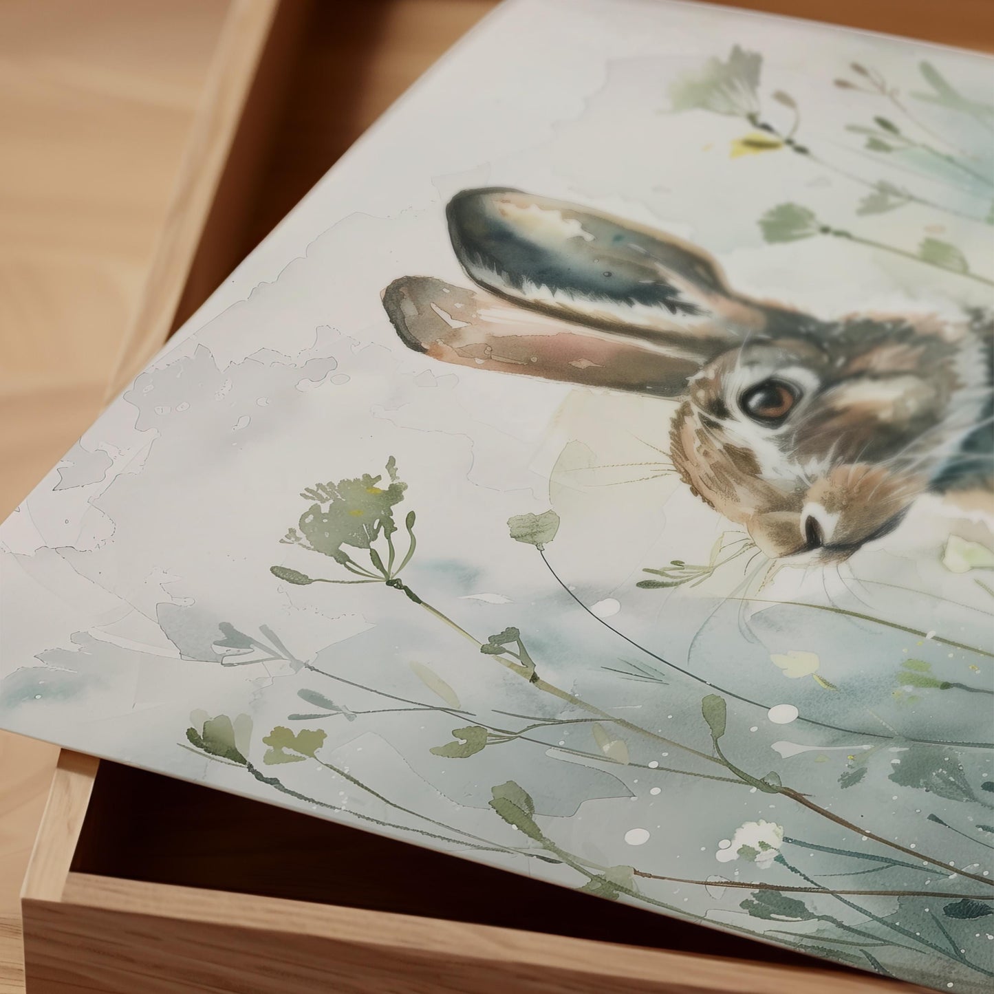 Hare in Wildflower Meadow Print