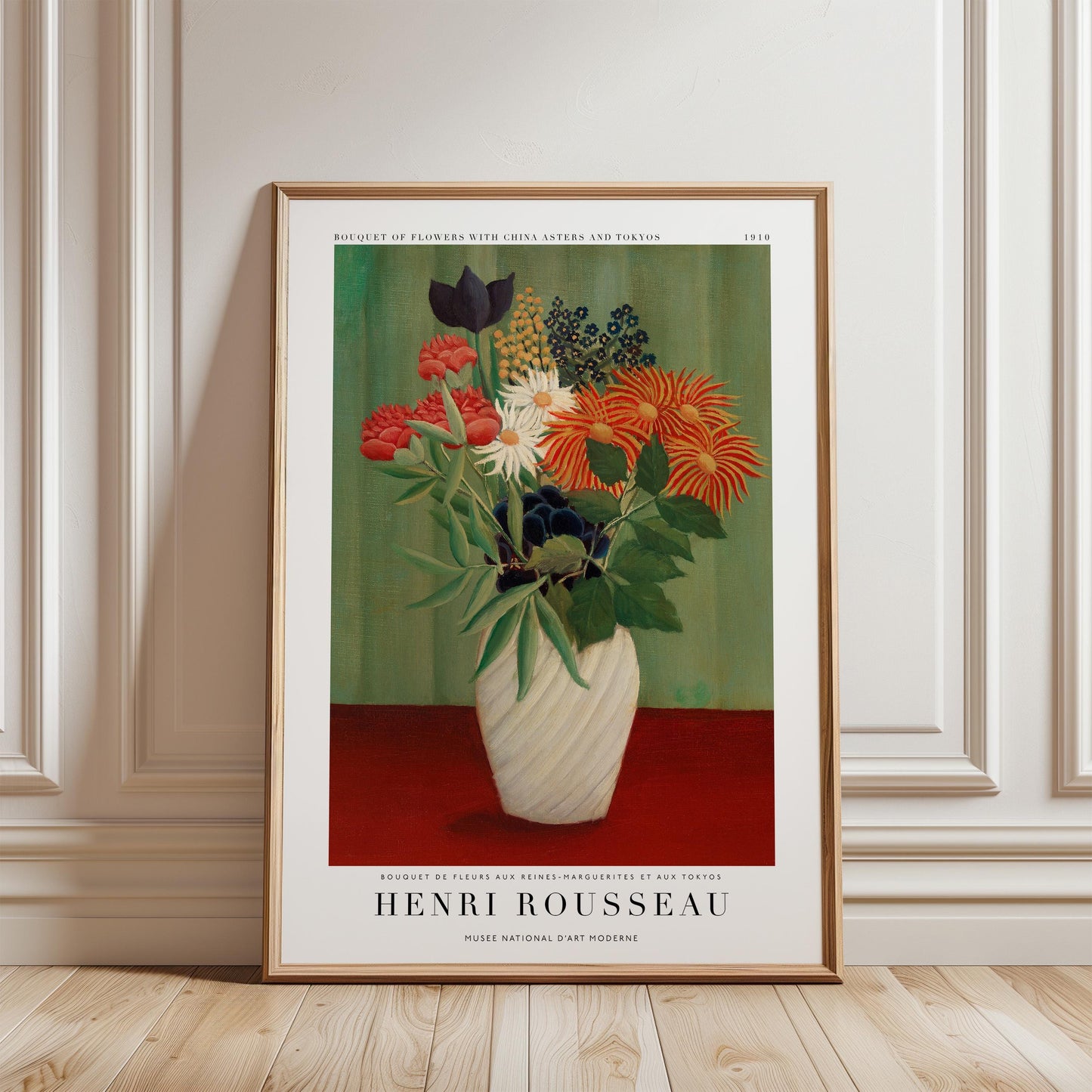 Henri Rousseau - Bouquet of Flowers with China Asters and Tokyos Print