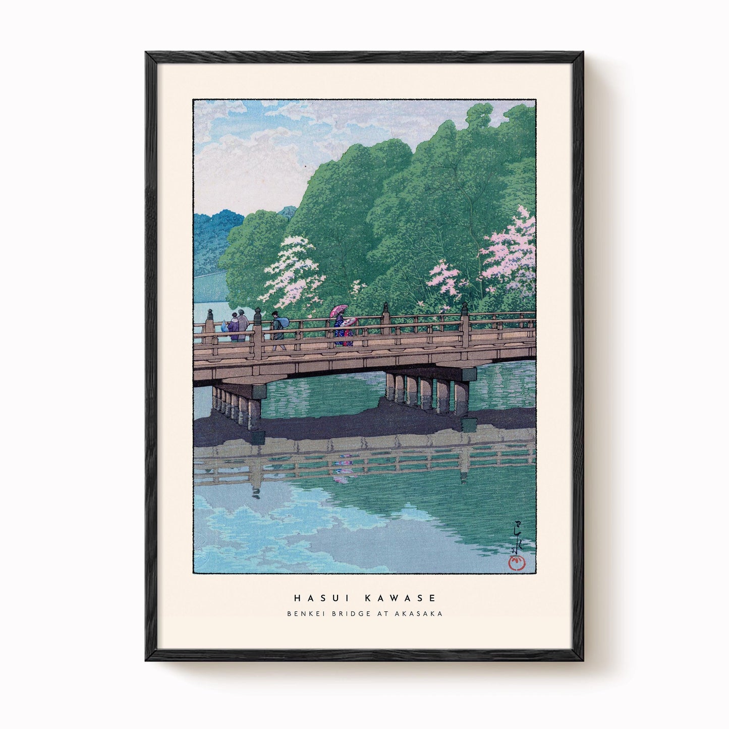 Hasui Kawase - Benkei Bridge At Akasaka Print