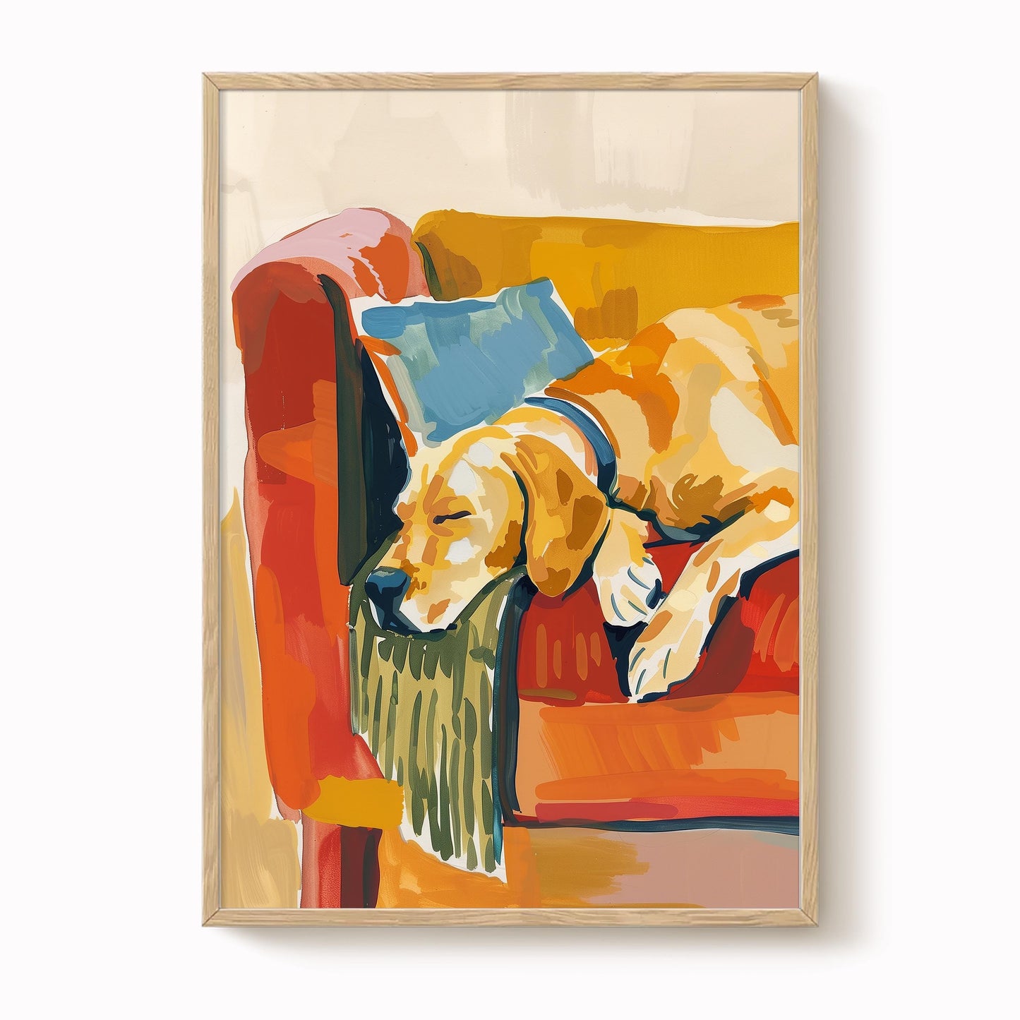 Golden Labrador Dog Print
