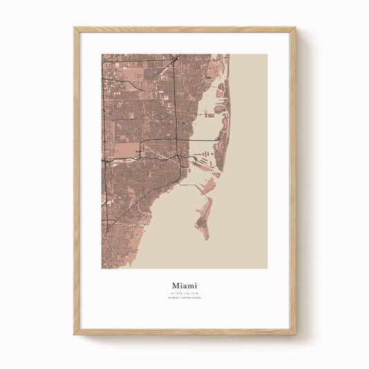 Miami Map Print
