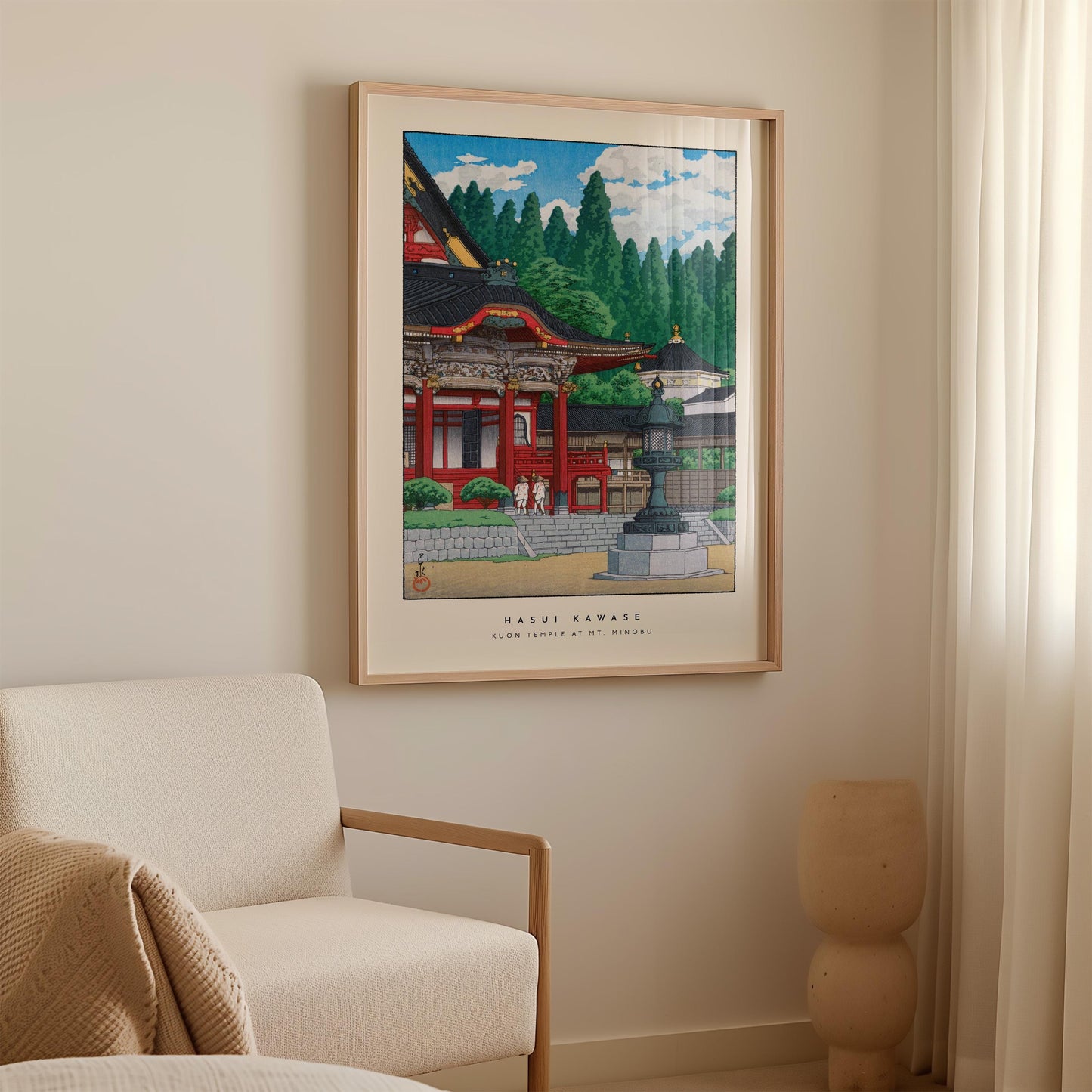 Hasui Kawase - Kuon Temple At Mt Minobu Print