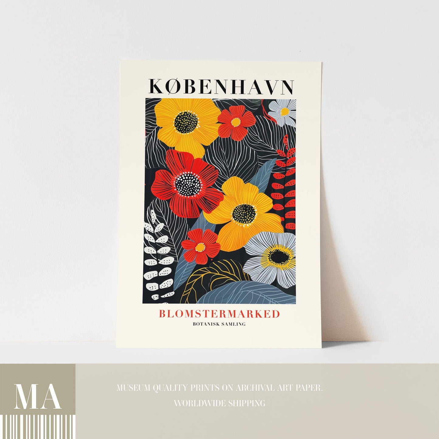 Copenhagen Flower Market Print