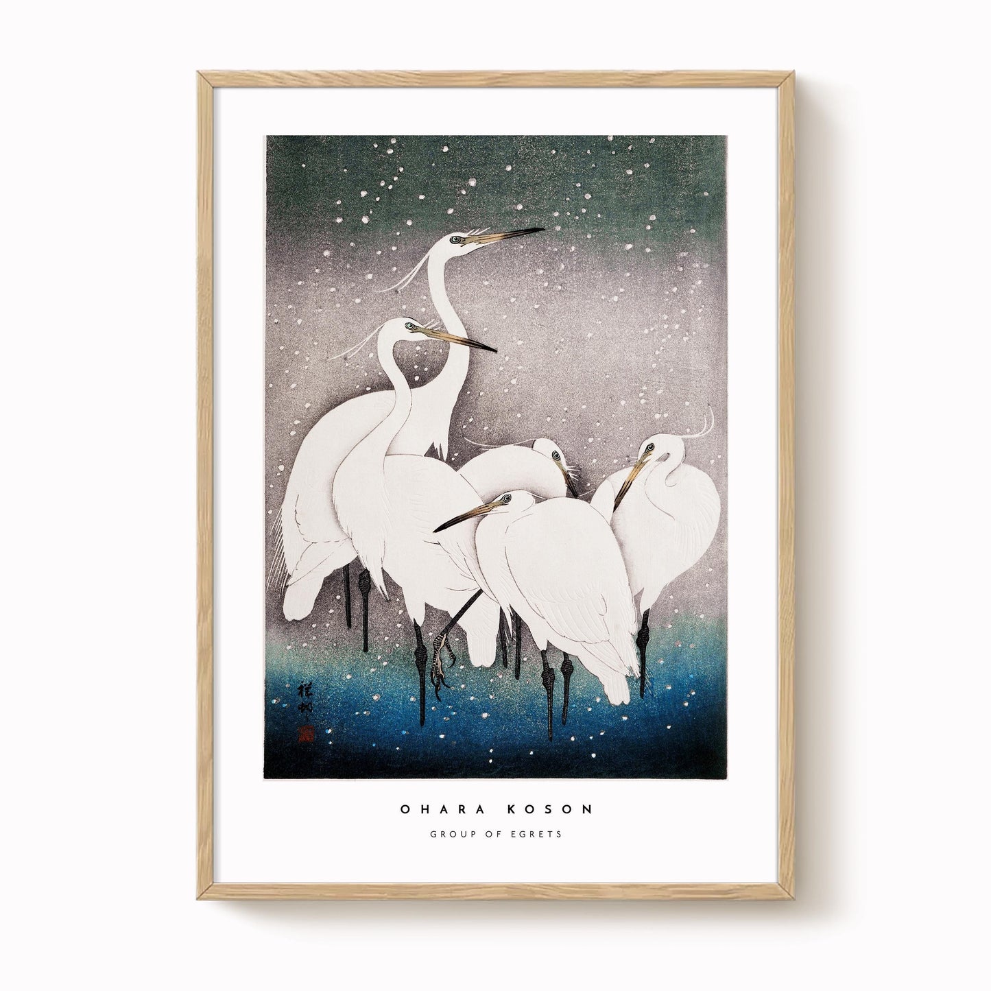 Ohara Koson - Group of Egrets Print