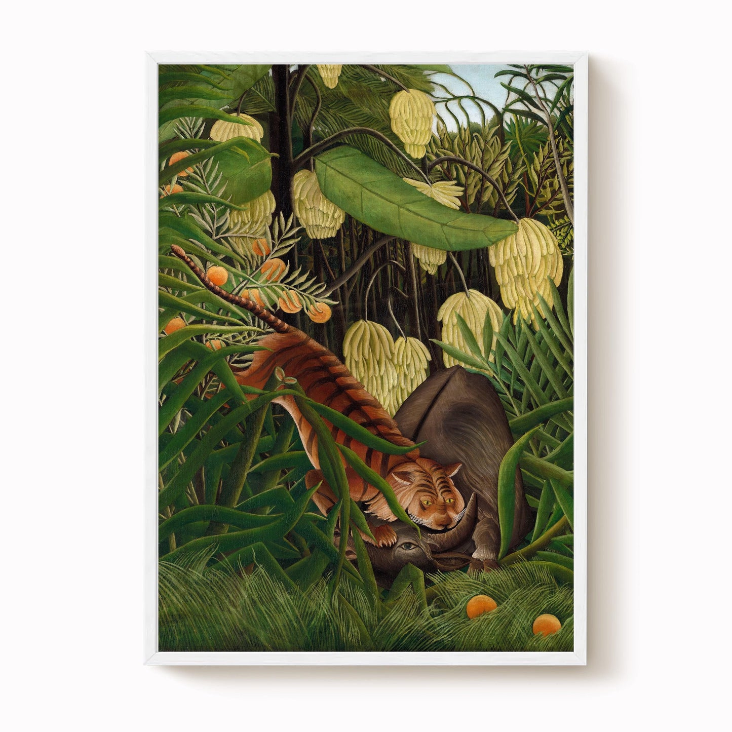 Henri Rousseau - Tiger vs Buffalo Print
