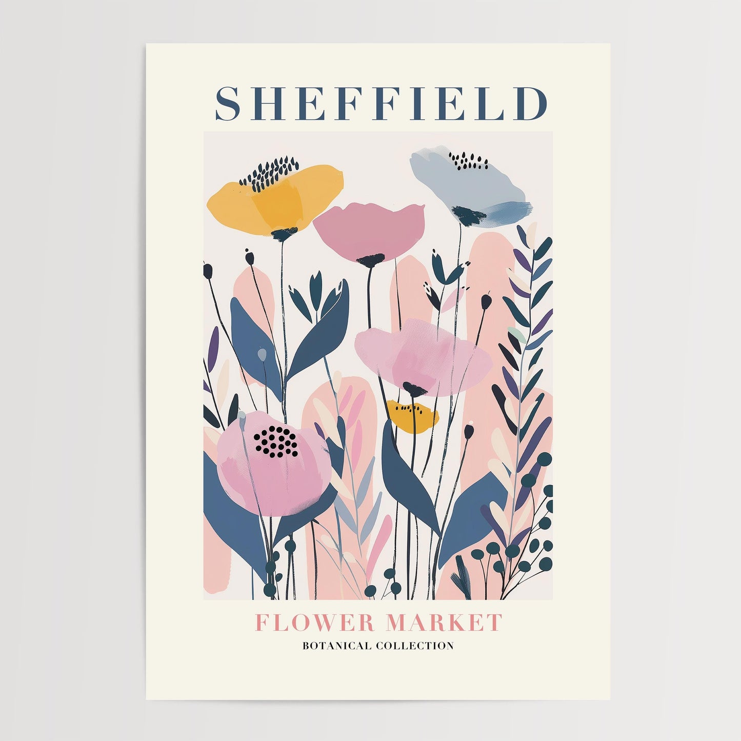 Sheffield Flower Market Print