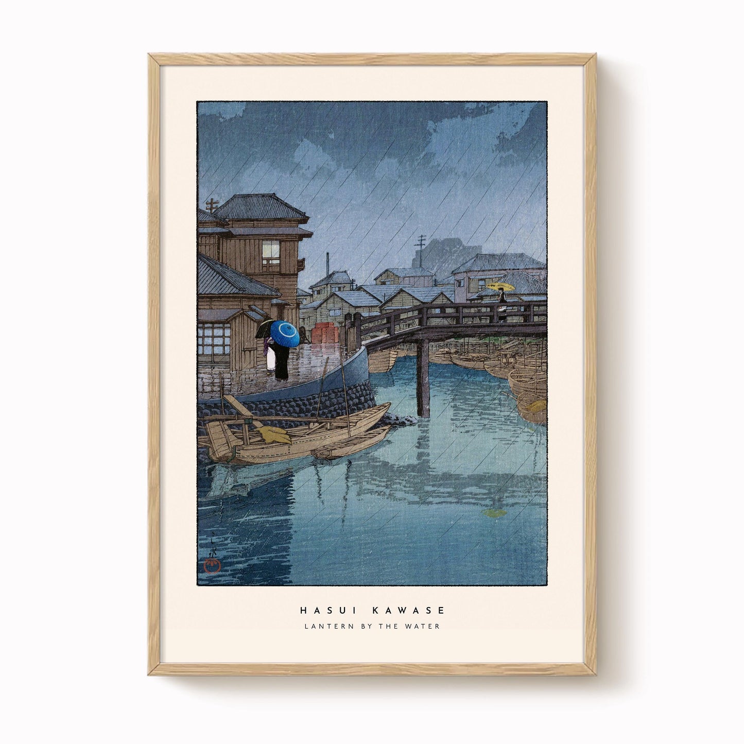 Hasui Kawase - Lantern By The Water Print