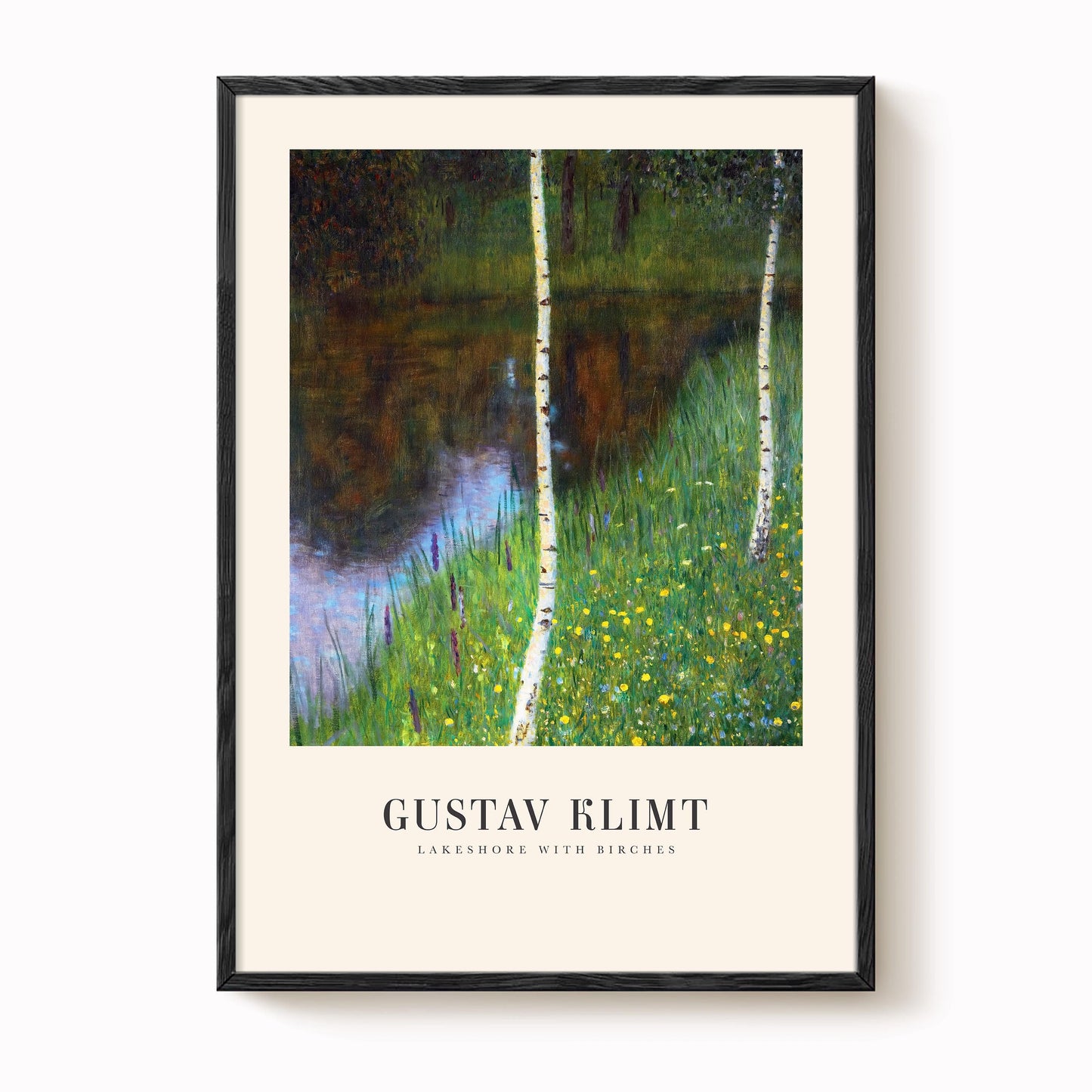 Gustav Klimt - Lakeshore with Birches Print