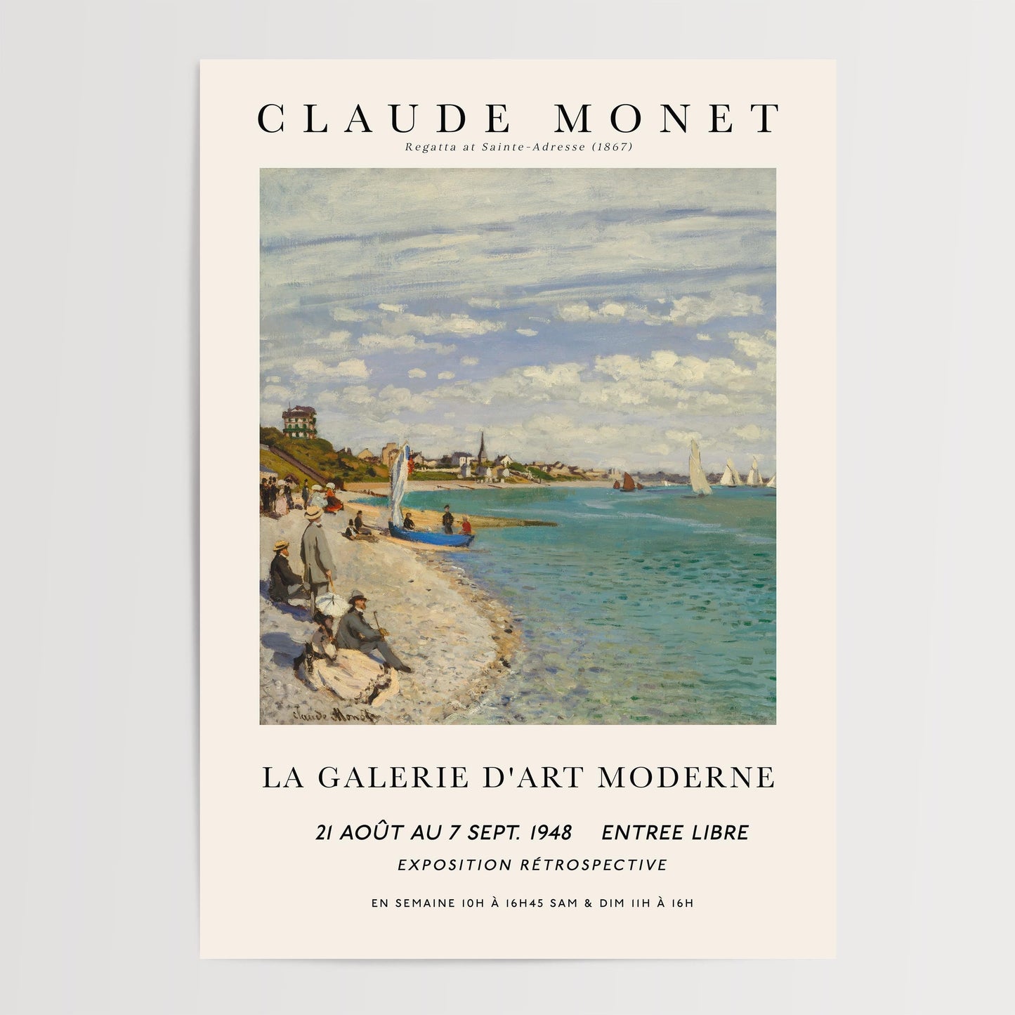 Monet - Regatta at Sainte-Adresse Print