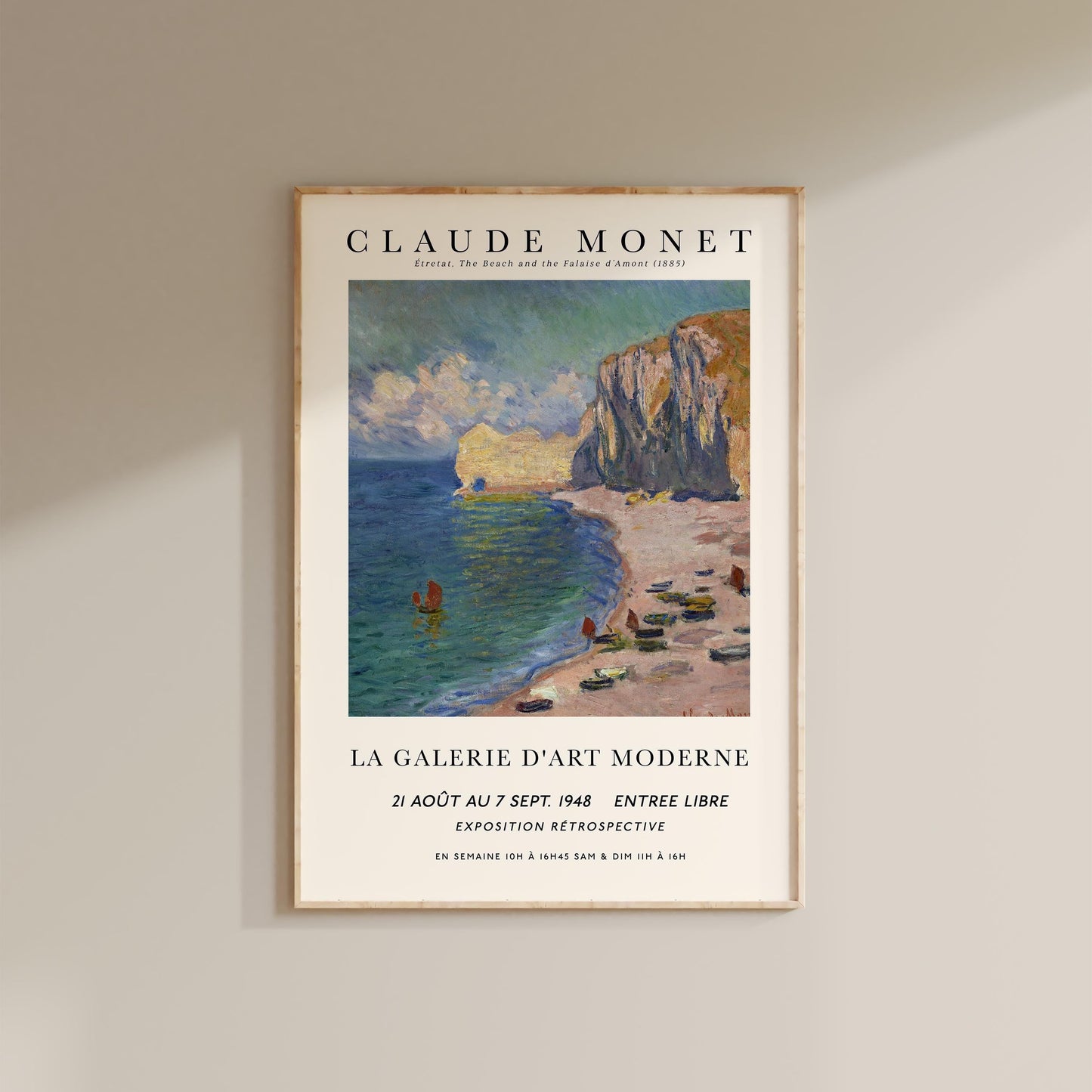 Monet - Beach at Étretat Print