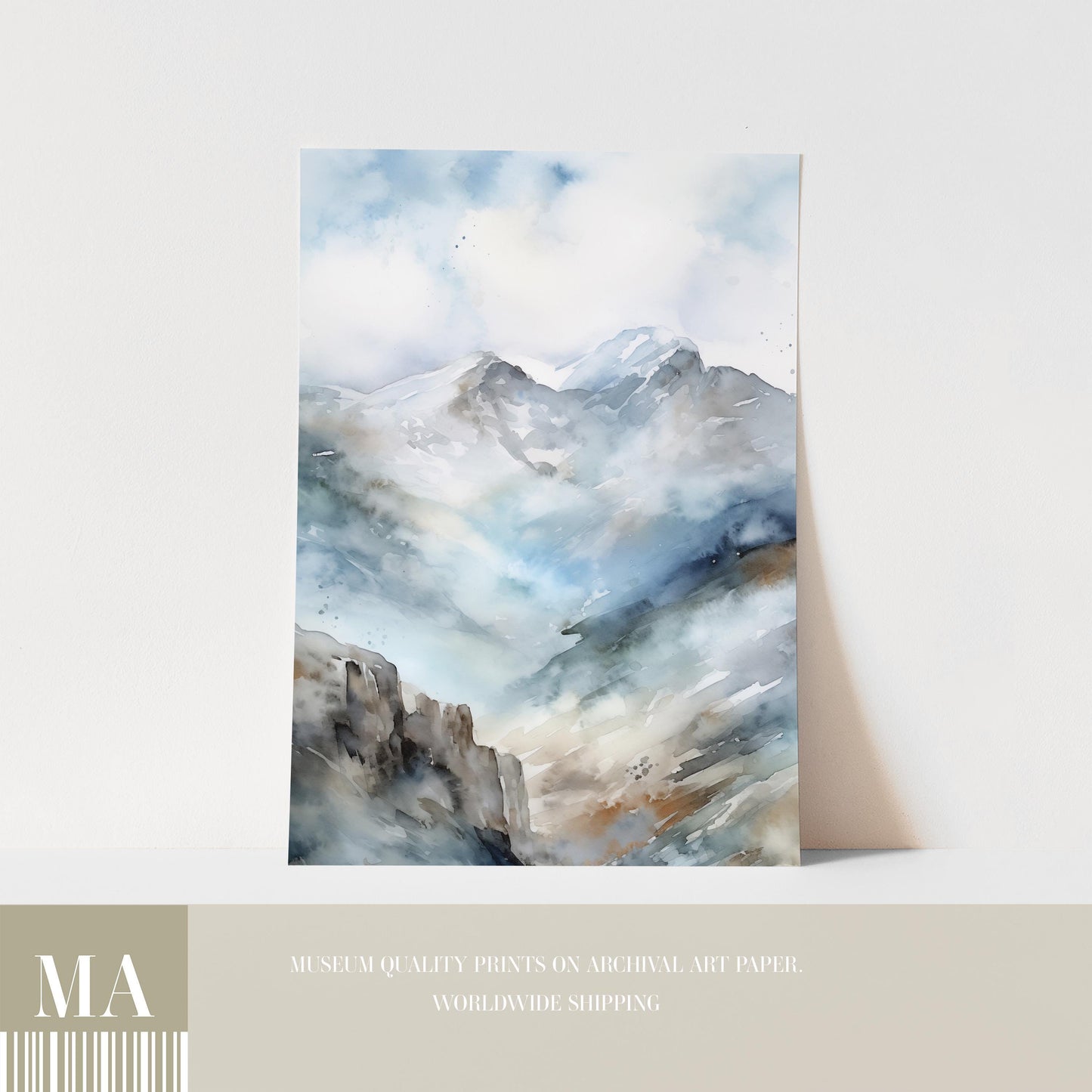 Lake District Watercolor Print