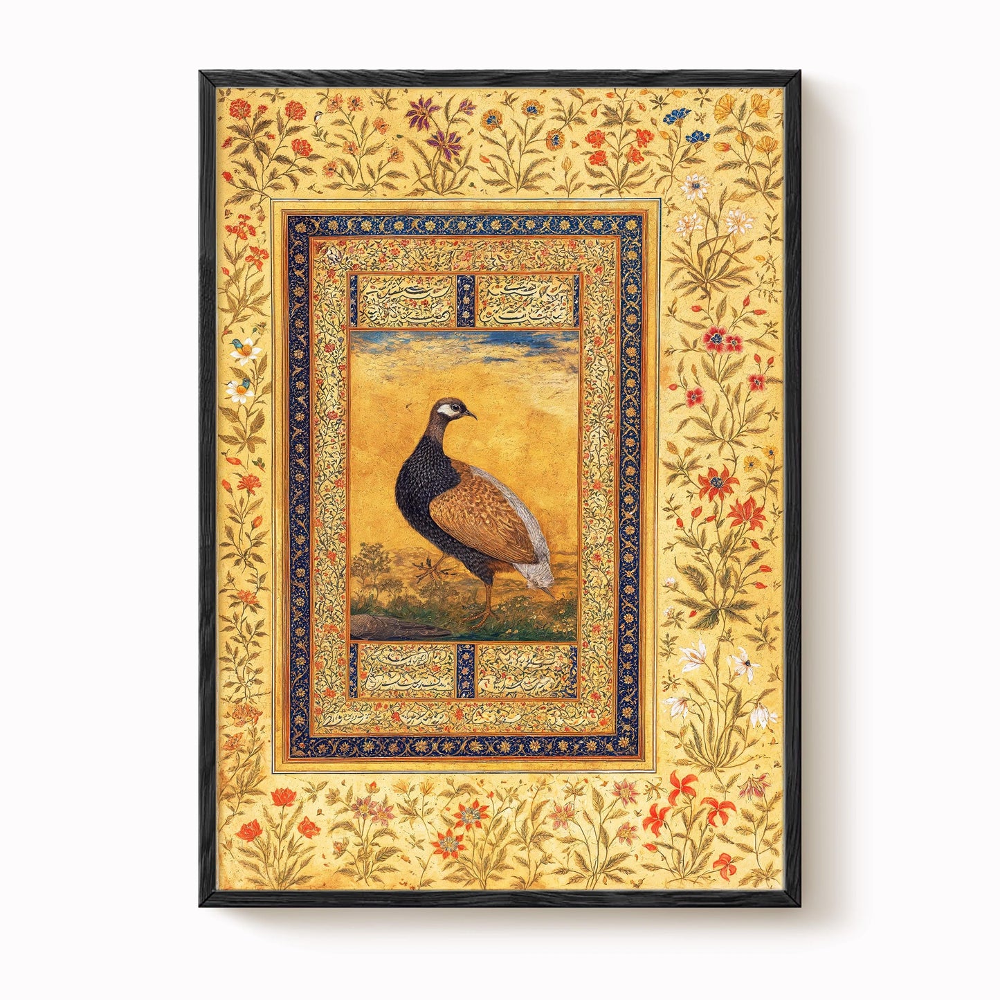 Mughal Black Francolin Print