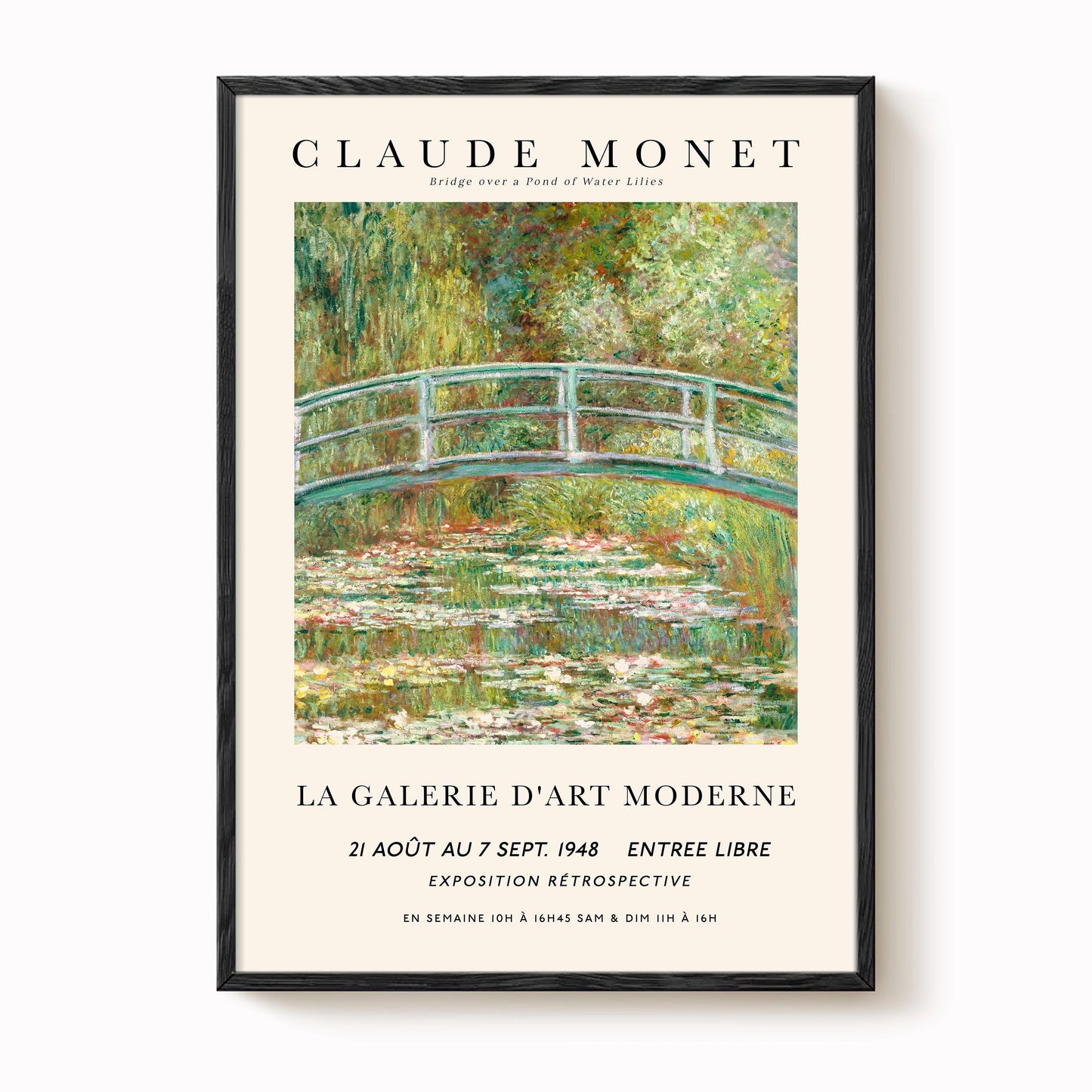 Monet - Bridge over a Pond of Water Lilies Print