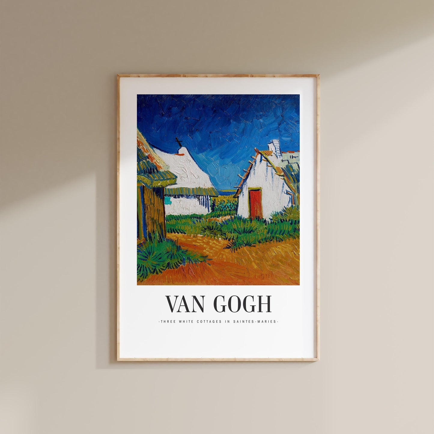 Van Gogh - Three White Cottages Print