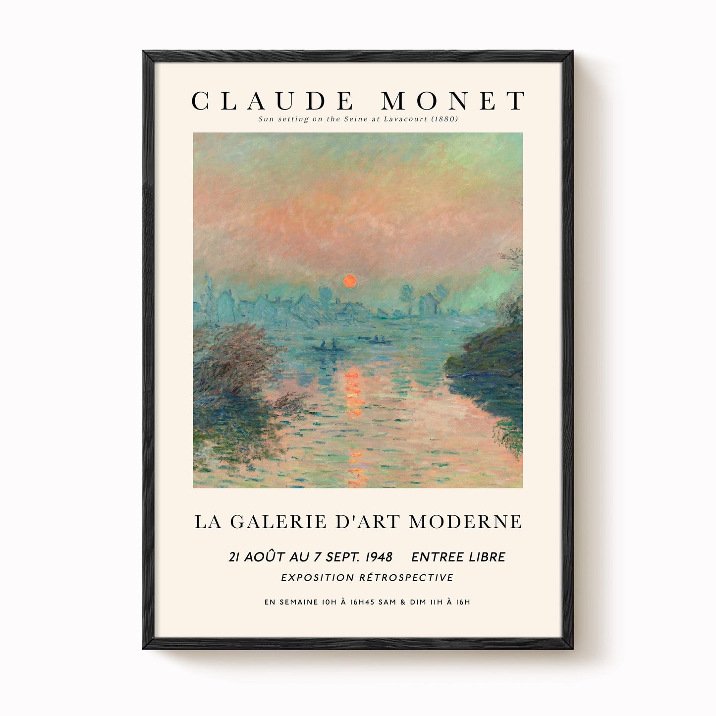 Monet - Sunset on the Seine Print