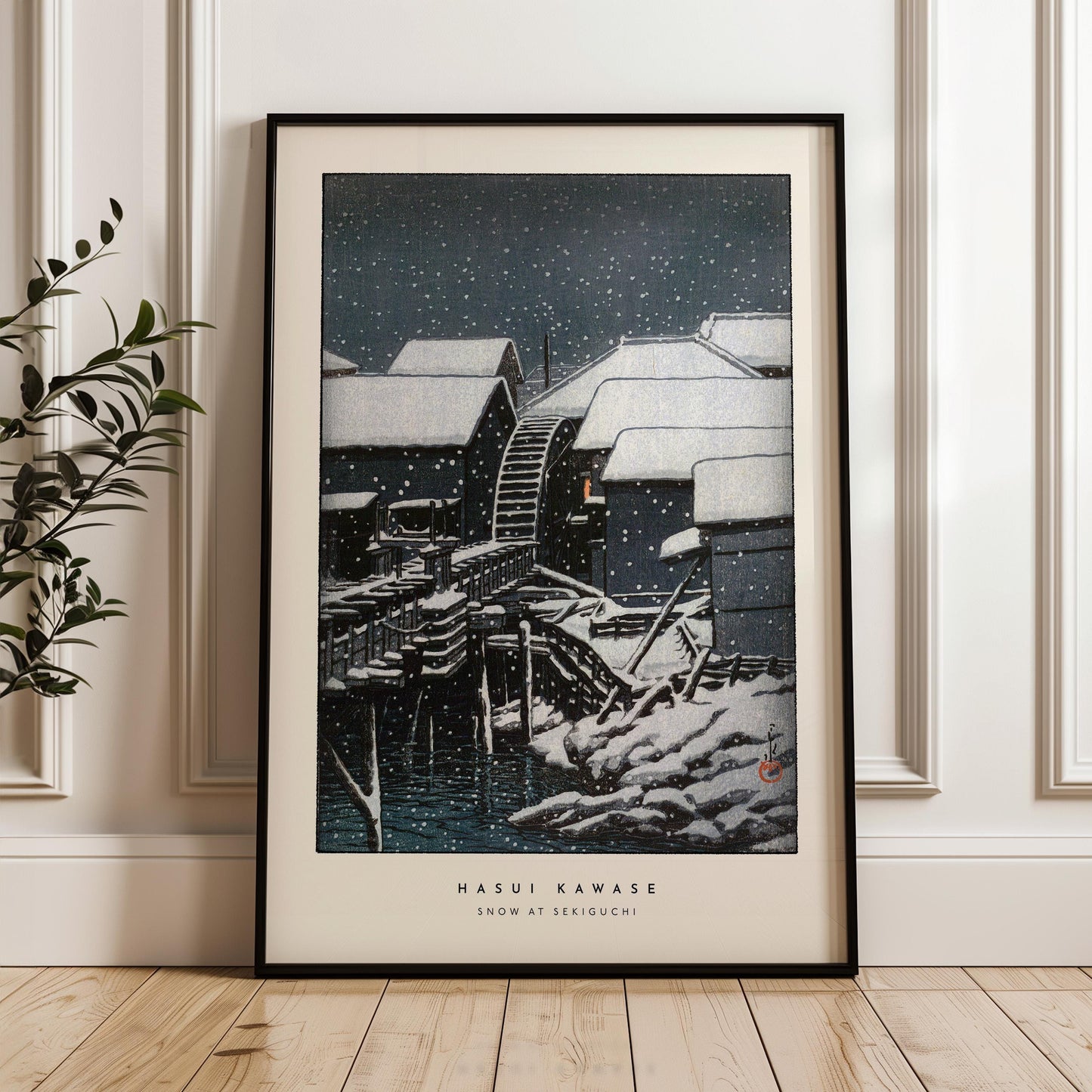 Hasui Kawase - Snow At Sekiguchi Print