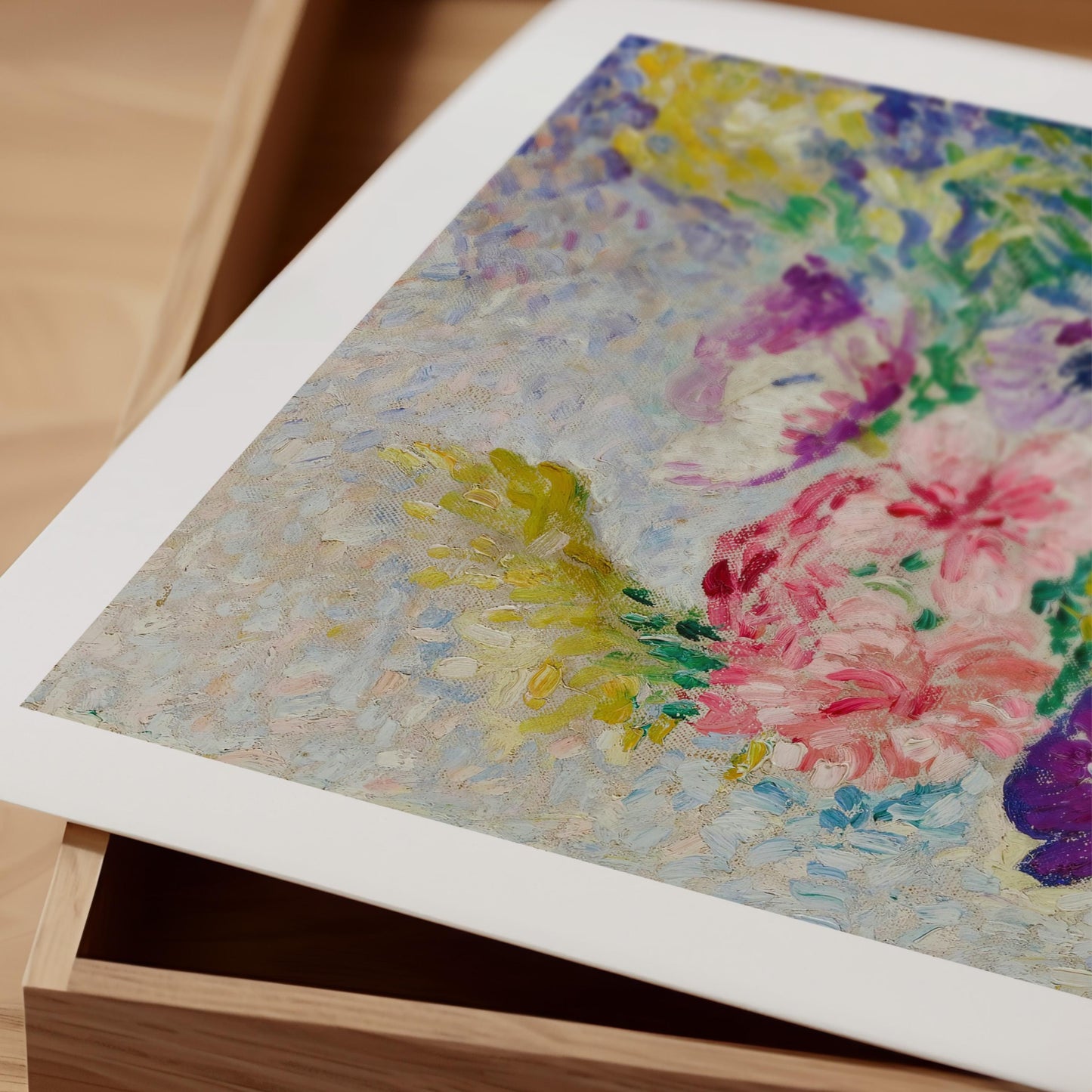 Henri-Edmond Cross - Bouquet of Poppies and Chrysanthemums Print