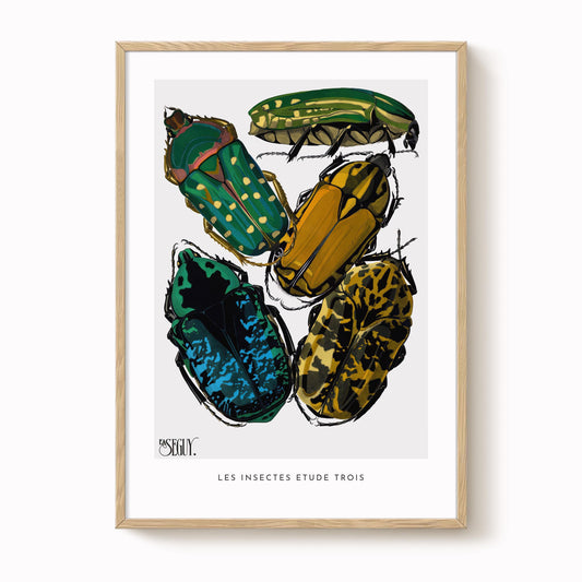 E.A. Séguy - Insectes Pl.04 Insect Study Print