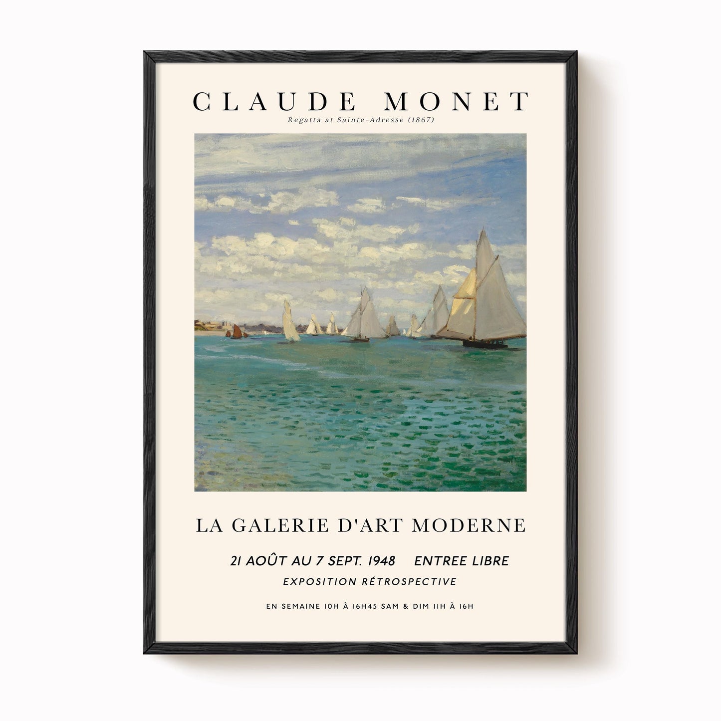 Monet - Regatta at Sainte-Adresse Print