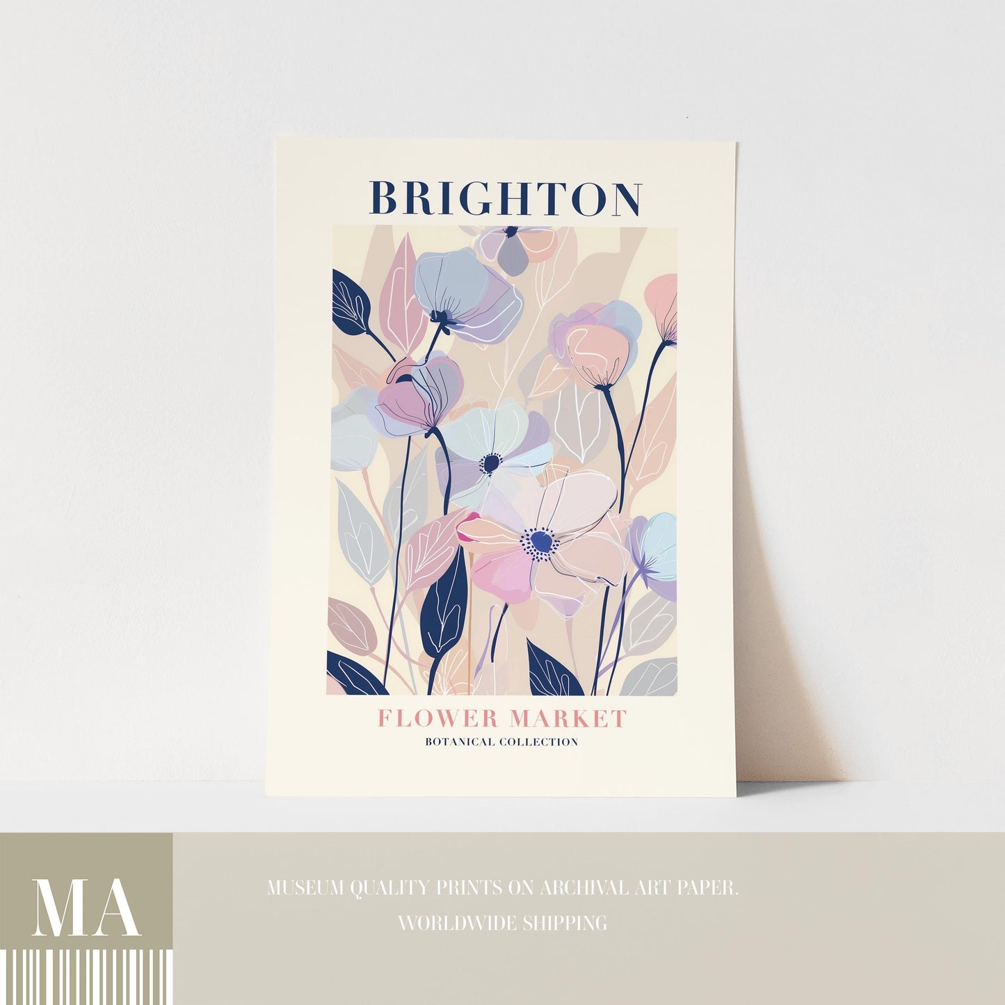 Brighton Flower Market Print