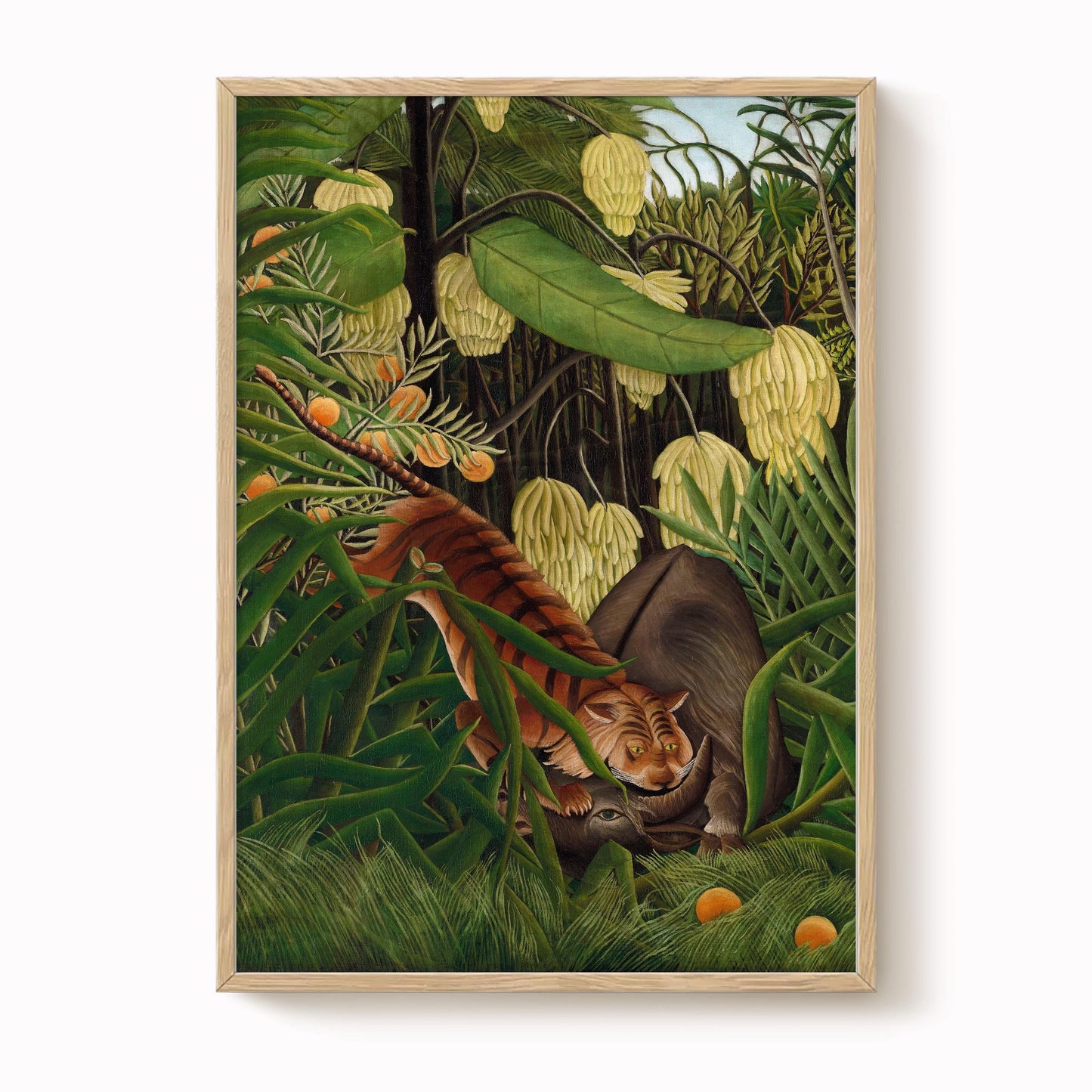 Henri Rousseau - Tiger vs Buffalo Print
