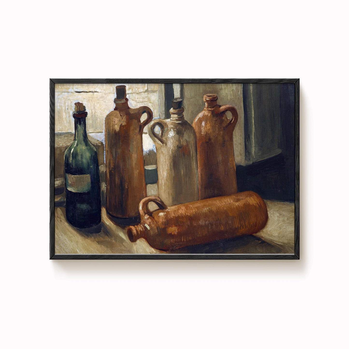 Van Gogh - Still Life with Five Bottles Print