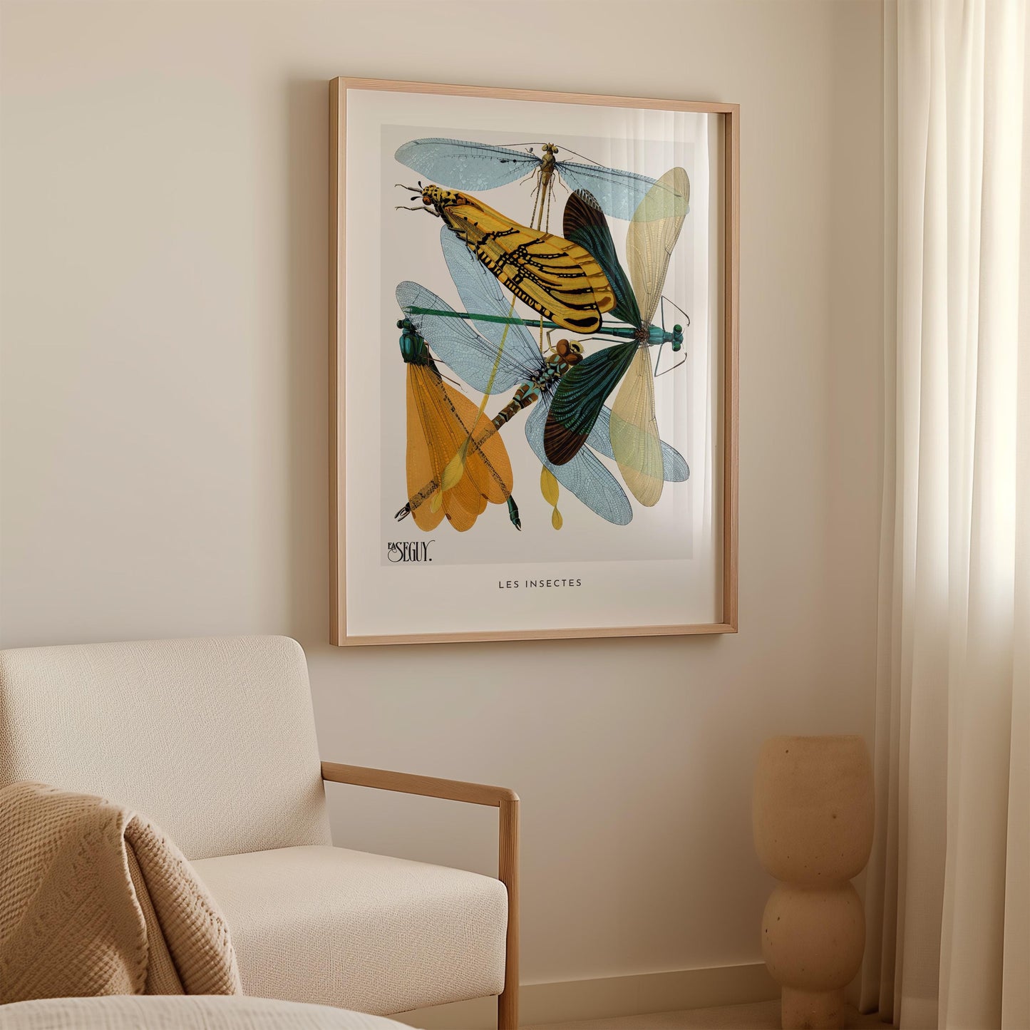 E.A. Séguy - Insectes Pl.20 Insect Study Print