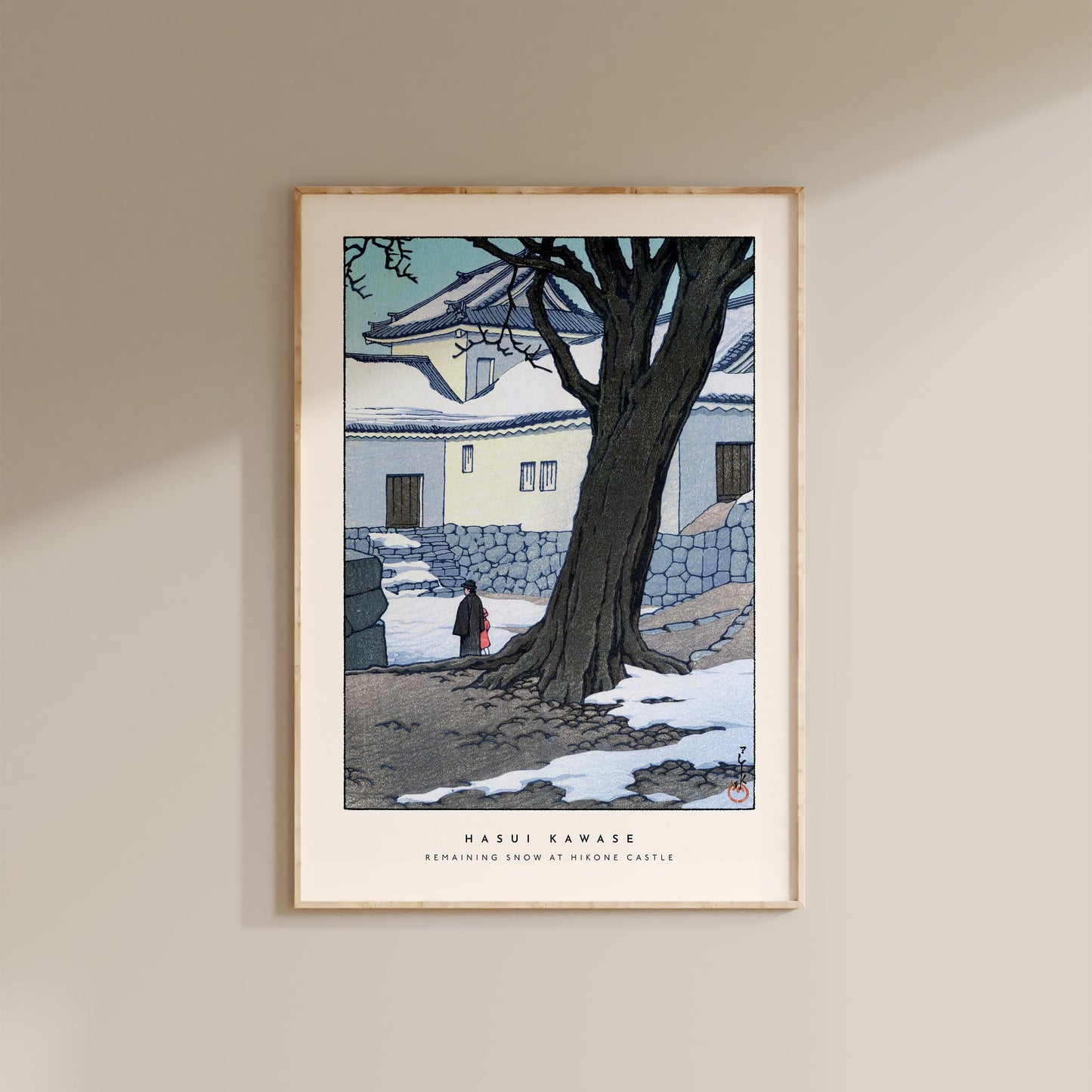 Hasui Kawase - Remaining Snow At Hikone Castle Print