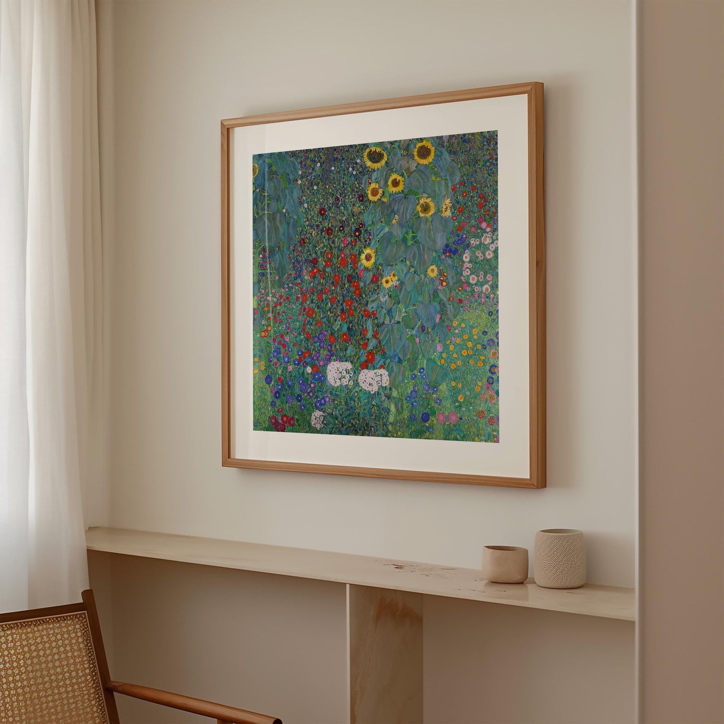 Gustav Klimt - Cottage Garden with Sunflowers Print