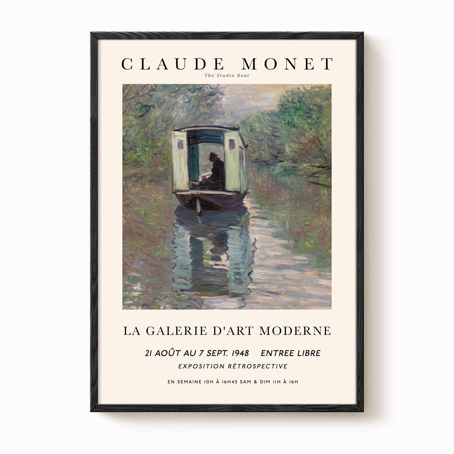 Monet - The Studio Boat Print